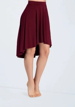 Weissman Matte Jersey Mid-Length Skirt -Capezi Dance Wear Shop S10467 blackcherry 0946 18277.1678891460