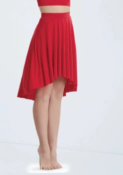 Weissman Matte Jersey Mid-Length Skirt -Capezi Dance Wear Shop S10467 red 004t 56852.1698718732