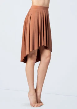 Weissman Matte Jersey Mid-Length Skirt -Capezi Dance Wear Shop S10467 warmsand 241 84730.1678891460