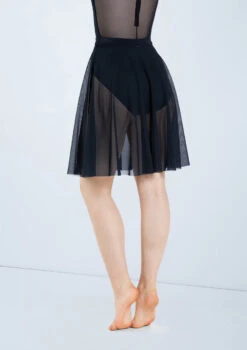 Weissman Power Mesh Circle Skirt -Capezi Dance Wear Shop S12777 black 983 46706.1678891476