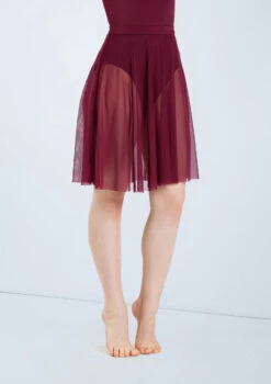 Weissman Power Mesh Circle Skirt -Capezi Dance Wear Shop S12777 blackcherry 985 95930.1698840515