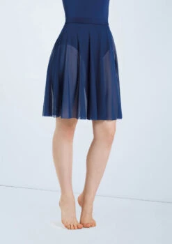 Weissman Power Mesh Circle Skirt -Capezi Dance Wear Shop S12777 navy 994 27845.1678891476