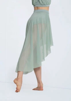 Weissman Power Mesh High-Low Skirt 9 Weissman Power Mesh High-Low Skirt -Capezi Dance Wear Shop S13087 sage 4587 72279.1698718732
