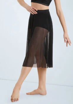 Weissman Midi Length Mesh Skirt 13 Weissman Midi Length Mesh Skirt -Capezi Dance Wear Shop S9768 black 009 82621.1698840527