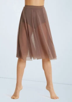 Weissman Midi Length Mesh Skirt