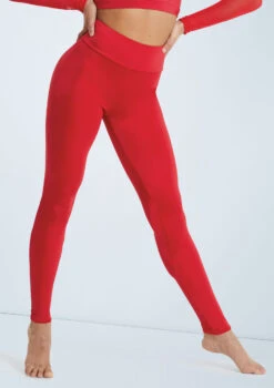 Weissman Lustre High-Waist Leggings -Capezi Dance Wear Shop SH11069 red 122148 22388.1678891500