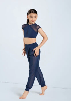 Weissman Mesh Jogger Pants -Capezi Dance Wear Shop SM11625 navy 998 62857.1678891641