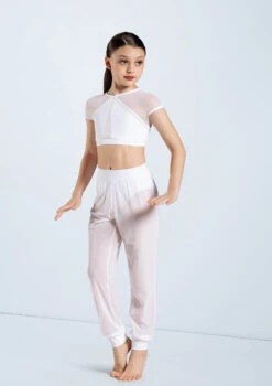 Weissman Mesh Jogger Pants -Capezi Dance Wear Shop SM11625 white 035 25399.1678891650