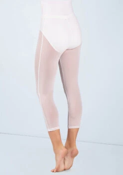 Weissman Power Mesh Leggings -Capezi Dance Wear Shop SM12238 white 13967 45668.1678891658