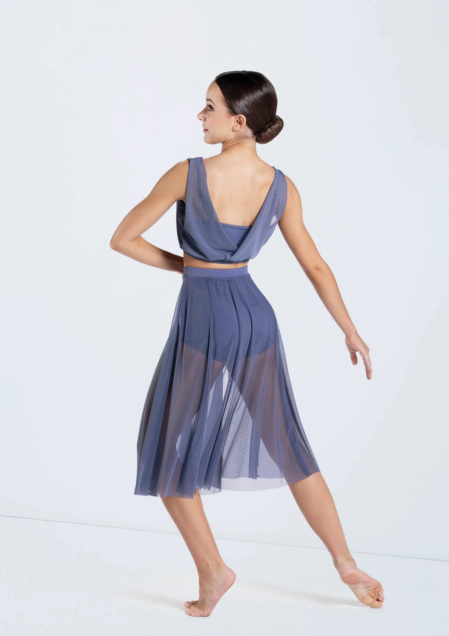 Weissman Midi Length Mesh Skirt 6 Weissman Midi Length Mesh Skirt - Image 6