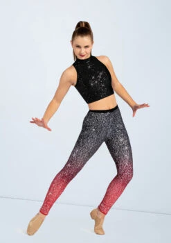 Weissman Sequin Sleeveless Crop Top