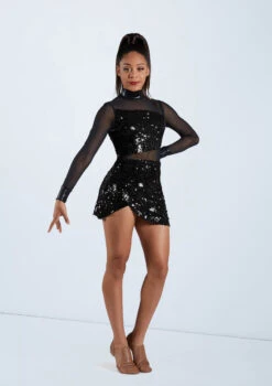 Weissman Ultra Sparkle Wrap Front Dress 9 Weissman Ultra Sparkle Wrap Front Dress -Capezi Dance Wear Shop SQ11734 black 0258 91329.1698840541