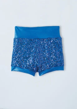 Weissman High Waist Sequin Shorts -Capezi Dance Wear Shop SQ8252 royal 0046 48309.1678891789