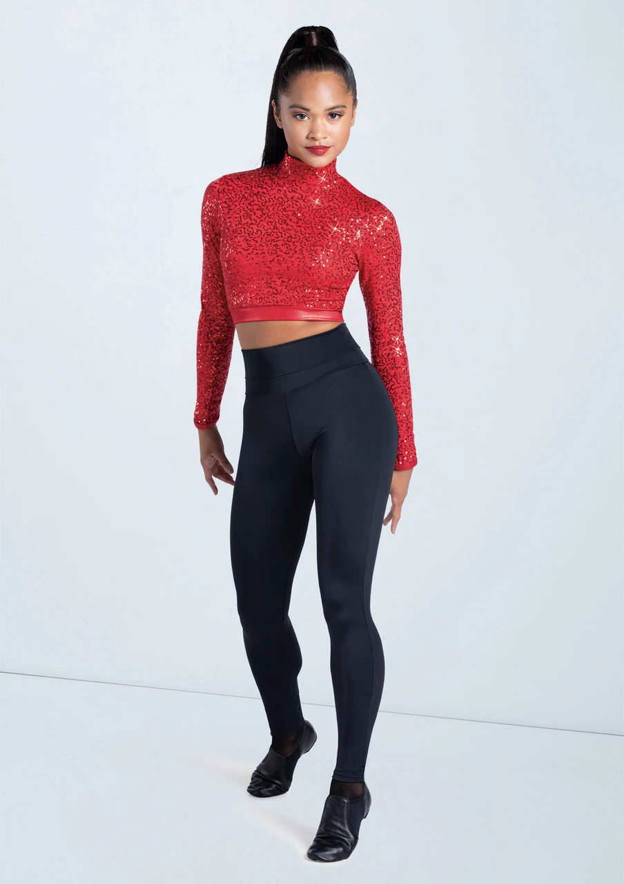 Weissman Long Sleeve Sequin Top 1 Weissman Long Sleeve Sequin Top