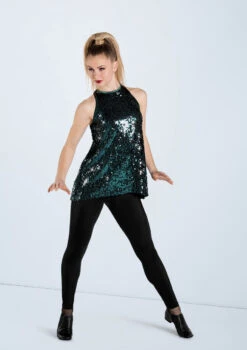 Weissman Ultra Sparkle Flyaway Tank Top 18 Weissman Ultra Sparkle Flyaway Tank Top -Capezi Dance Wear Shop SQ9682 pine MT7447 024 30291.1678891809