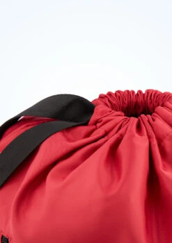 Tendu Luxury Satin-Look Drawstring Bag 12 Tendu Luxury Satin-Look Drawstring Bag -Capezi Dance Wear Shop TET1059 RED CLOSE UP FRONT 1 13498.1678886556
