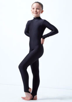 Alegra Girls Shiny Aspen Catsuit -Capezi Dance Wear Shop al c5292 alegra girls shiny aspen catsuit black front 36040.1678871871