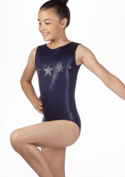 Alegra Girls Stars Sleeveless Gymnastics Leotard -Capezi Dance Wear Shop al l5904 alegra girls stars sleeveless gymnastics leotard blue front thumbnail T 25116.1692919108