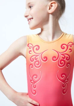 Alegra Girls Red Printed Ombre Sleeveless Gymnastics Leotard -Capezi Dance Wear Shop al l5971 alegra girls red printed ombre sleeveless gymnastics leotard pink front no1 13169.1678874708