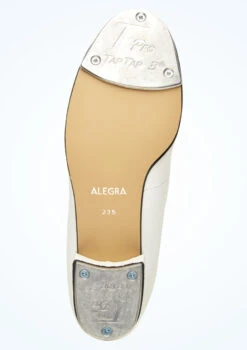 Alegra Basic Tie Front Tap Shoe - White -Capezi Dance Wear Shop alh0019 wht bottom 1 13347.1678872526