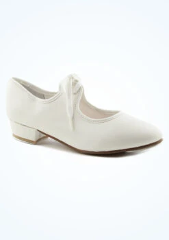 Alegra Tie Front Tap Shoe - White -Capezi Dance Wear Shop alh0022 white main 1t 65991.1678872532