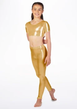 Alegra Girls Metallic Footless Legging -Capezi Dance Wear Shop alp5204 main mgd 86384.1678875137