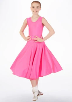 Tappers & Pointers Girl's Tank Ballroom Dress Long 10 Tappers & Pointers Girl's Tank Ballroom Dress Long -Capezi Dance Wear Shop ballroom3 tappers pointers girls tank ballroom dress long pink front 15217.1678886270