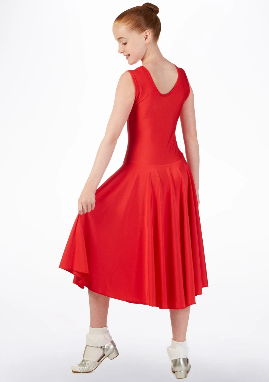 Tappers & Pointers Girl's Tank Ballroom Dress Long 2 Tappers & Pointers Girl's Tank Ballroom Dress Long - Image 2