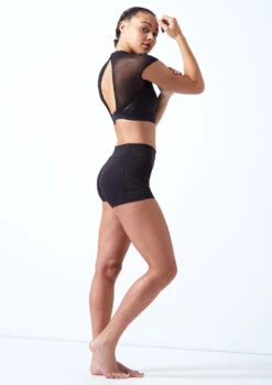 Bloch Ladder Trim Crop Top -Capezi Dance Wear Shop bl ft5201 bloch ladder trim crop top black front no1 29153.1678925860