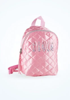 Bloch Girls Satin Backpack -Capezi Dance Wear Shop bla5320 pink front t 29207.1698711684