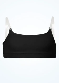 Bloch Girls Leia Crop Top -Capezi Dance Wear Shop blcz3177 black front 74244.1691450416