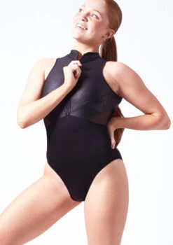 Bloch Celeste Leather Look Zip Leotard 7 Bloch Celeste Leather Look Zip Leotard -Capezi Dance Wear Shop bll0555 black front t 84339.1698711684