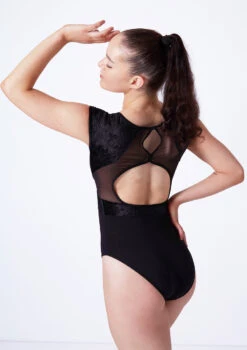 Bloch Eden Cap Sleeve Leotard -Capezi Dance Wear Shop bll4122 black close up back 05550.1675901997