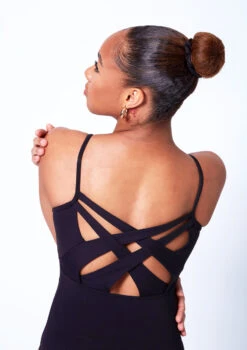 Bloch Octavia Weave Back Leotard -Capezi Dance Wear Shop bll6137 black close up 31887.1678926046