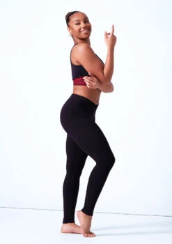 Bloch Footless Leggings -Capezi Dance Wear Shop blp3958 black side 12843.1678926110