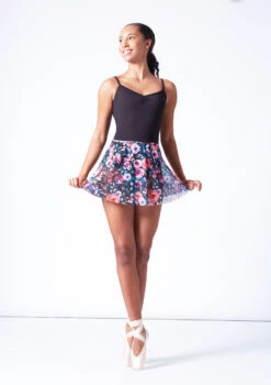 Bloch Floral Print Skirt - Navy -Capezi Dance Wear Shop blr0241 multi front 1 65636.1695684490