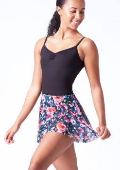 Bloch Floral Print Skirt - Navy -Capezi Dance Wear Shop blr0241 navy blue front t 10057.1696549634