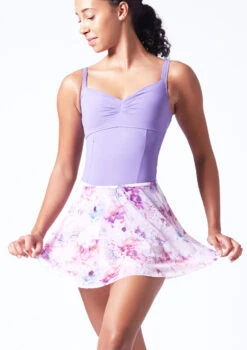 Bloch Floral Print Skirt - Pink -Capezi Dance Wear Shop blr0241 pink front t 53026.1696549634
