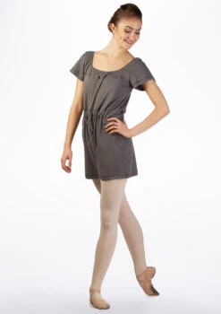 Ballet Rosa Romper Warm Up Suit -Capezi Dance Wear Shop br anice ballet rosa romper warm up suit grey front no1 70604.1678926644