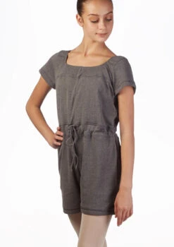 Ballet Rosa Teen Romper Warm Up Suit -Capezi Dance Wear Shop br anice ballet rosa teen romper warm up suit grey front thumbnail T 81386.1698802104