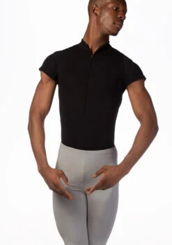 Ballet Rosa Mens Short Sleeved Zip Up Leotard -Capezi Dance Wear Shop br endo ballet rosa mens short sleeved zip up leotard black front thumbnail T 07195.1698802957
