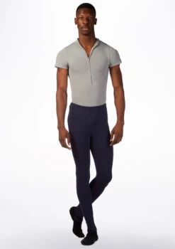 Ballet Rosa Mens Short Sleeved Zip Up Leotard -Capezi Dance Wear Shop br endo ballet rosa mens short sleeved zip up leotard grey front 60258.1678926739
