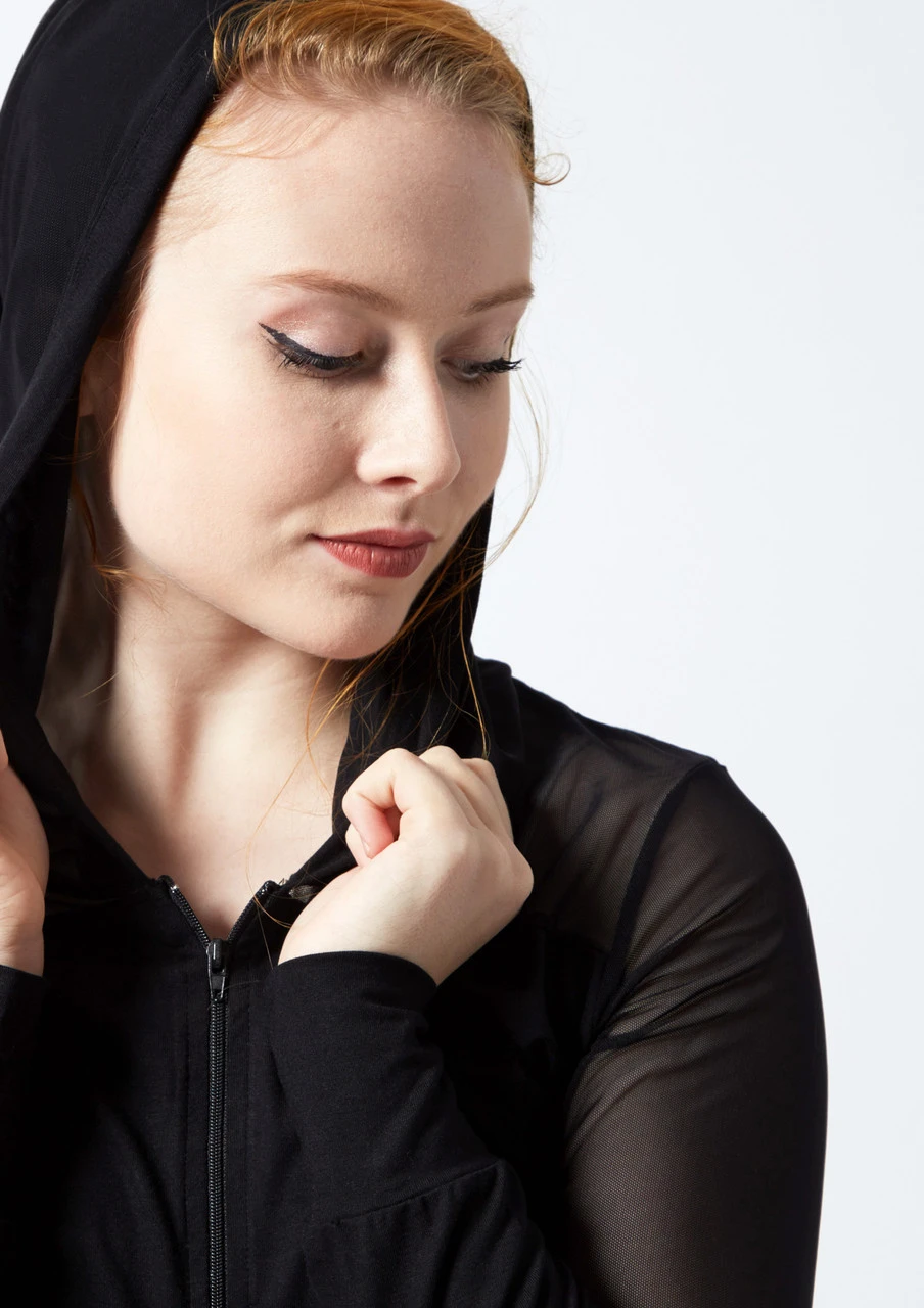 Ballet Rosa Zipped Mesh Hoodie 3 Ballet Rosa Zipped Mesh Hoodie - Image 3
