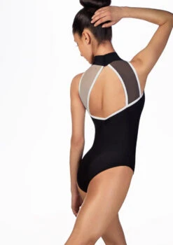 Ballet Rosa Contrast Mesh Leotard -Capezi Dance Wear Shop br stephanie ballet rosa contrast mesh leotard black back thumbnail T 61993.1698804267