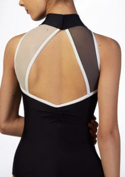 Ballet Rosa Contrast Mesh Leotard -Capezi Dance Wear Shop br stephanie ballet rosa contrast mesh leotard black back no1 95726.1698804268