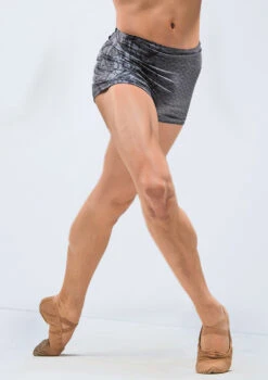 Ballet Rosa Mens Baahir Printed Shorts -Capezi Dance Wear Shop brbahir grey frontmain 1t 13768.1698802533
