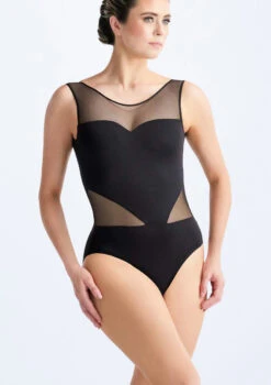 Ballet Rosa Danna Mesh Tank Leotard -Capezi Dance Wear Shop brdanna black front t 41049.1698711779