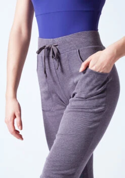 Ballet Rosa Drawstring Cuffed Pants -Capezi Dance Wear Shop brlazuli grey close up front 54795.1678926827