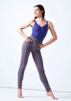 Ballet Rosa Drawstring Cuffed Pants -Capezi Dance Wear Shop brlazuli grey front 2 07198.1678926826