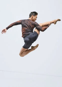 Ballet Rosa Mens Luca Long Sleeve Top -Capezi Dance Wear Shop brluca black orange backmain 2 77910.1678881705